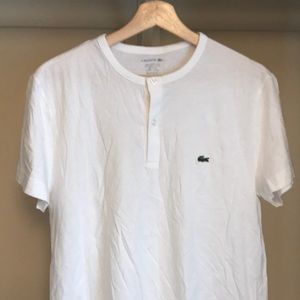 White T-shirt. Lacoste. Excellent condition.
